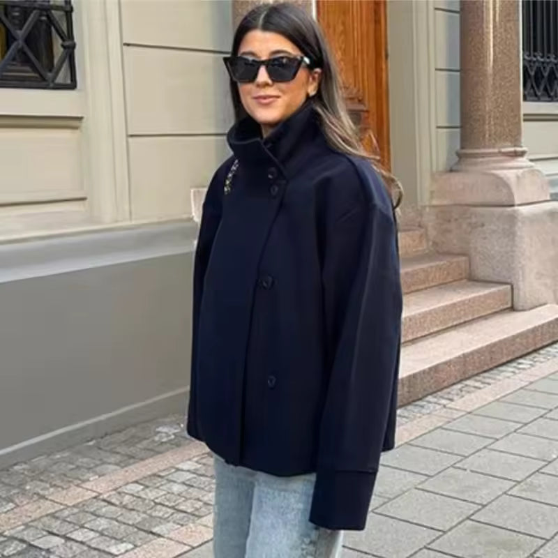 Elise Women's Oversized Double Breasted Jacket