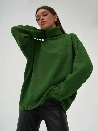 Sloane Knitted Turtleneck Sweater with Relaxed Fit