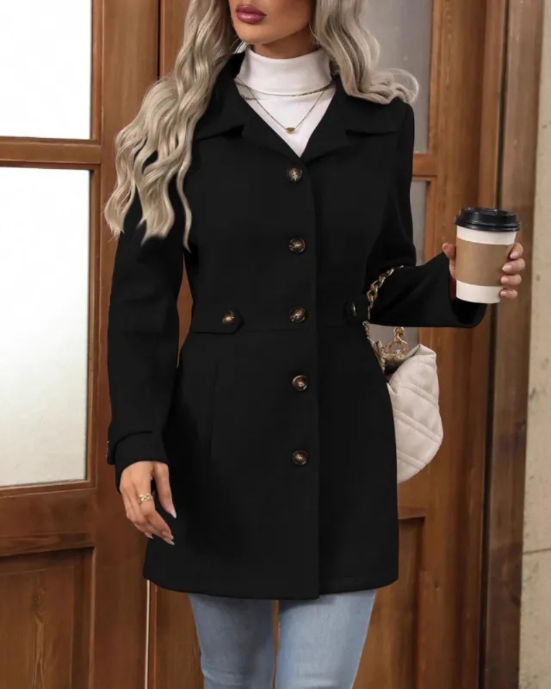 Elara Women's Tailored Double Breasted Coat