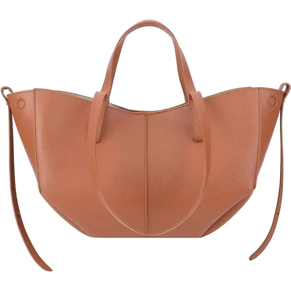 Lottie Structured Leather Tote Bag