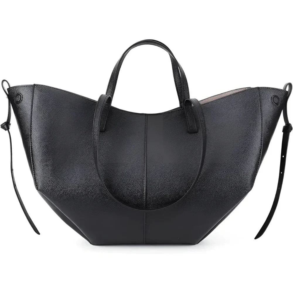 Lottie Structured Leather Tote Bag