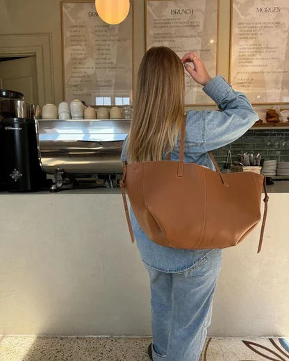 Lottie Structured Leather Tote Bag