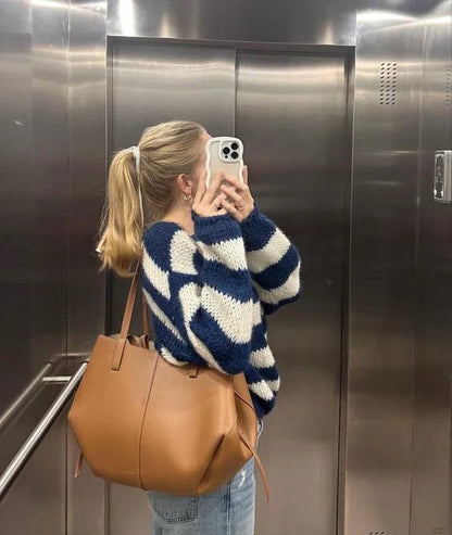 Lottie Structured Leather Tote Bag