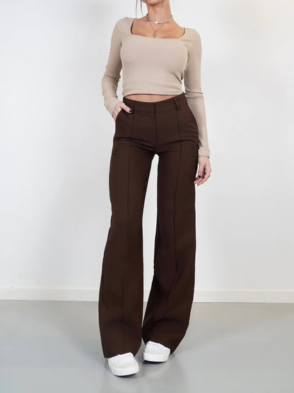 Blake High Waisted Straight Leg Trousers