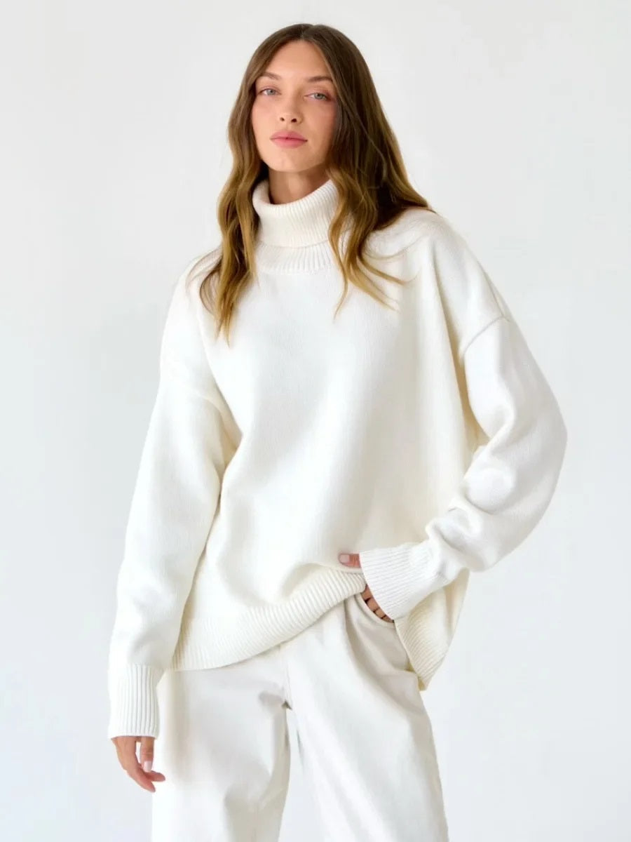 Sloane Knitted Turtleneck Sweater with Relaxed Fit