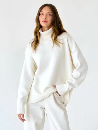 Sloane Knitted Turtleneck Sweater with Relaxed Fit