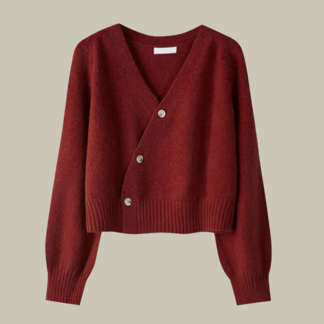 Maren Women's V Neck Button Front Knit Cardigan