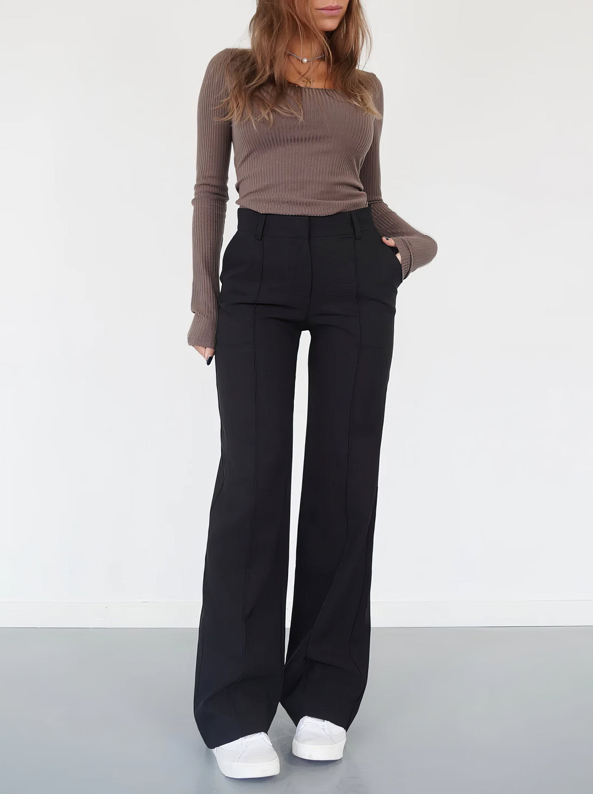 Blake High Waisted Straight Leg Trousers