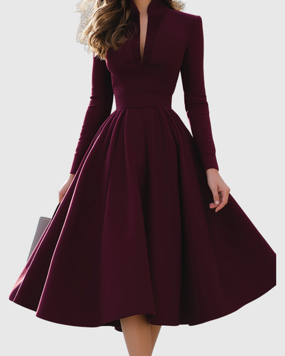 Avelina V-Neck Midi Dress