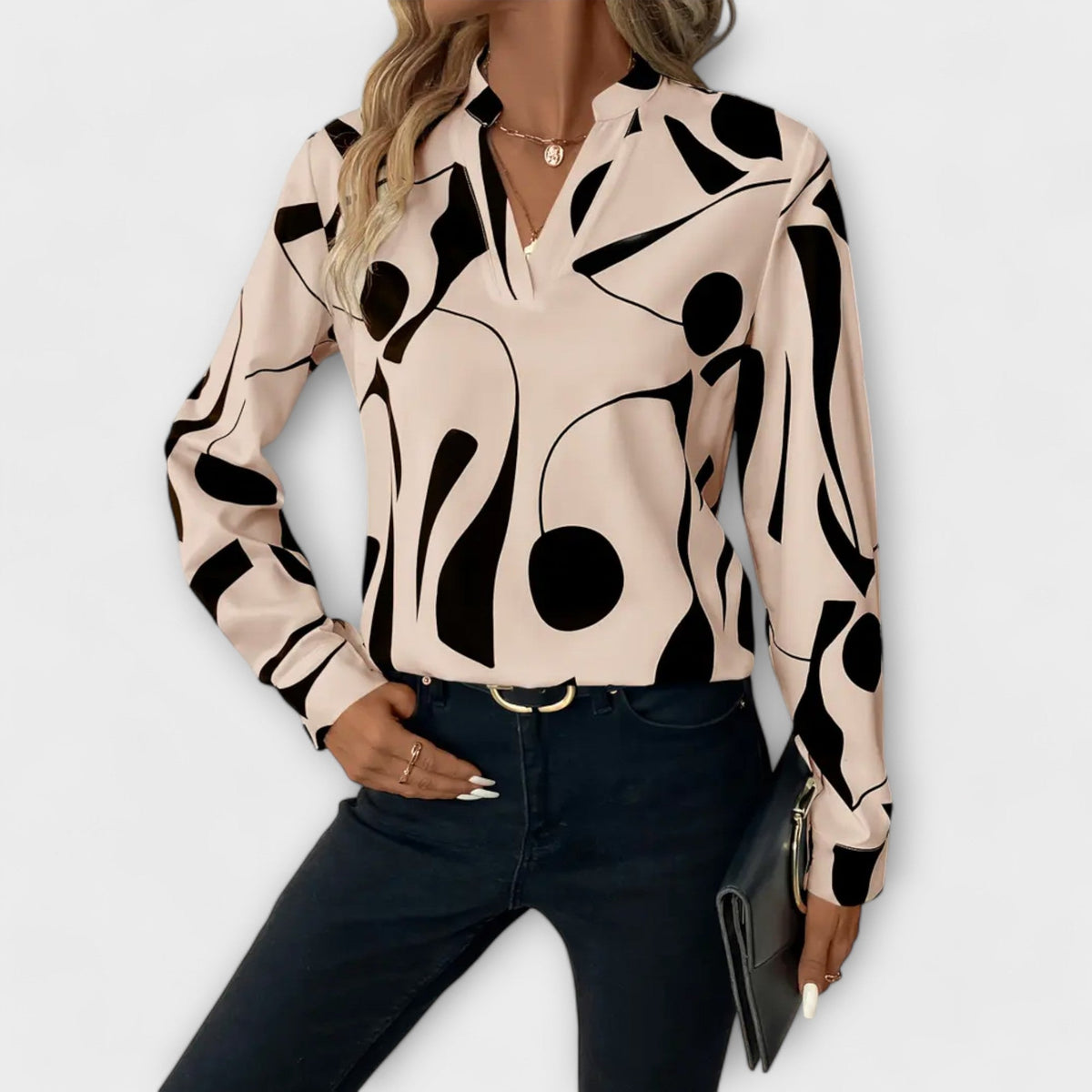 Lara Elegant Women's Blouse Stylish Design Long Sleeve Top