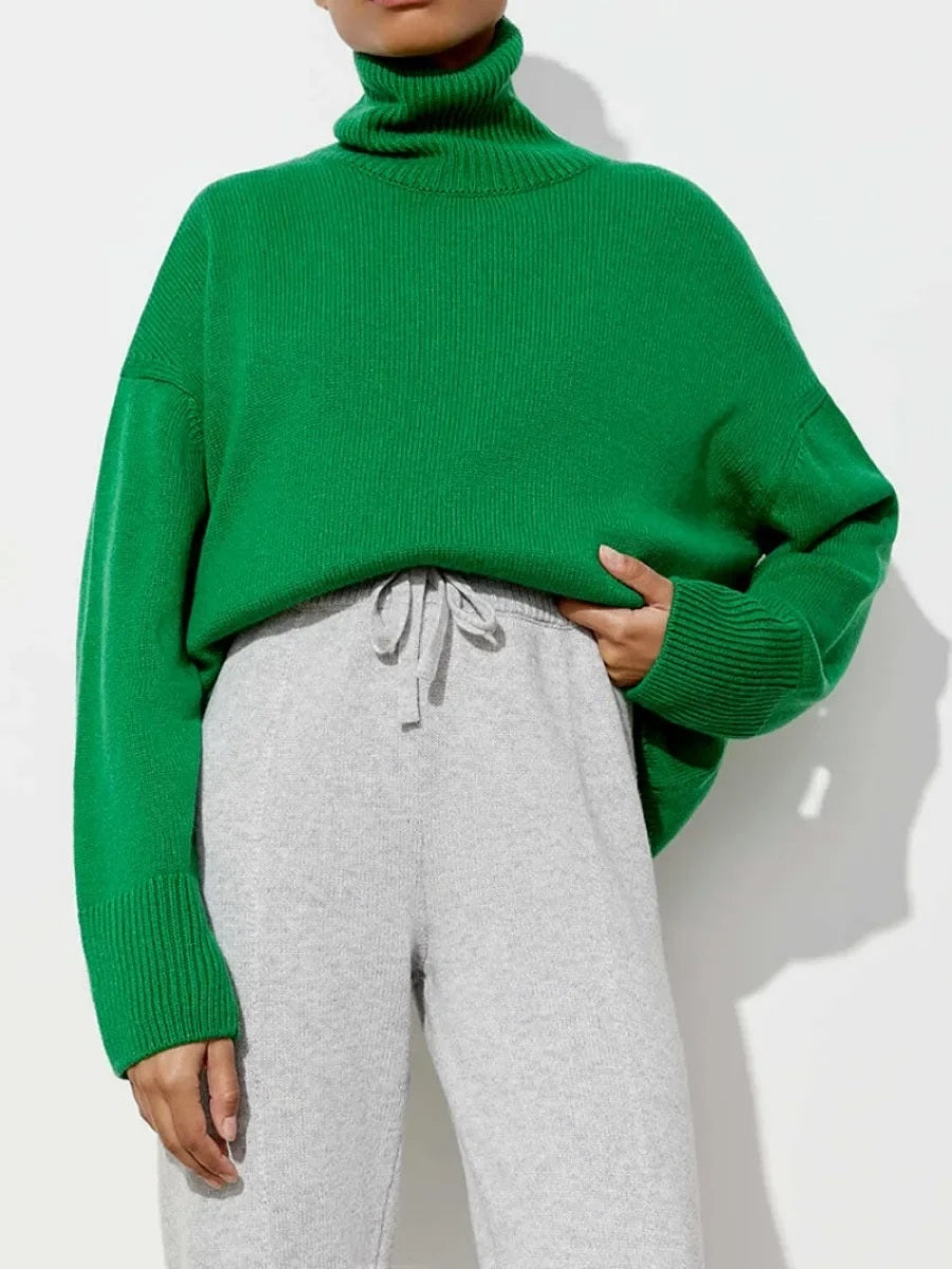 Sloane Knitted Turtleneck Sweater with Relaxed Fit