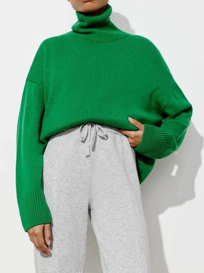 Sloane Knitted Turtleneck Sweater with Relaxed Fit