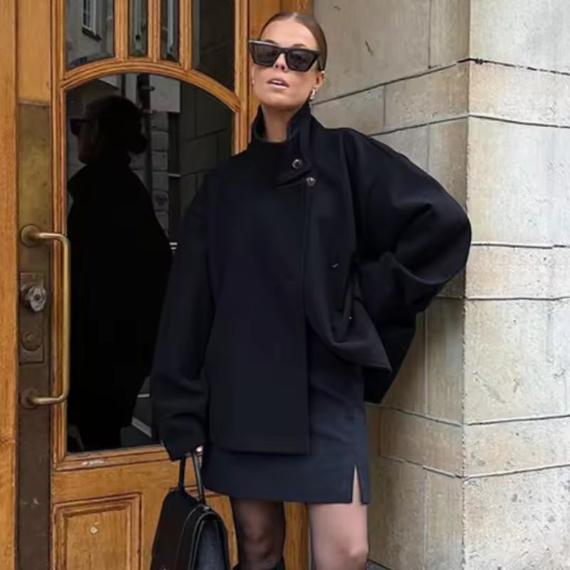Elise Women's Oversized Double Breasted Jacket