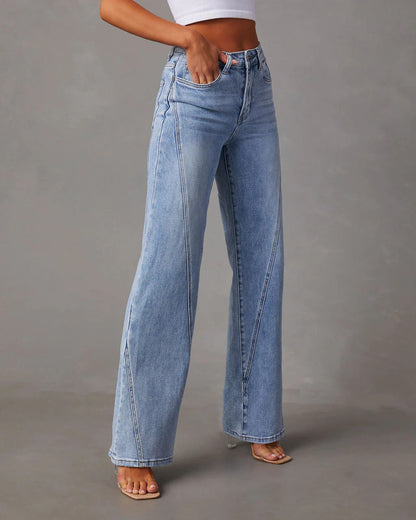 Tatum High Waisted Wide Leg Jeans For Woman