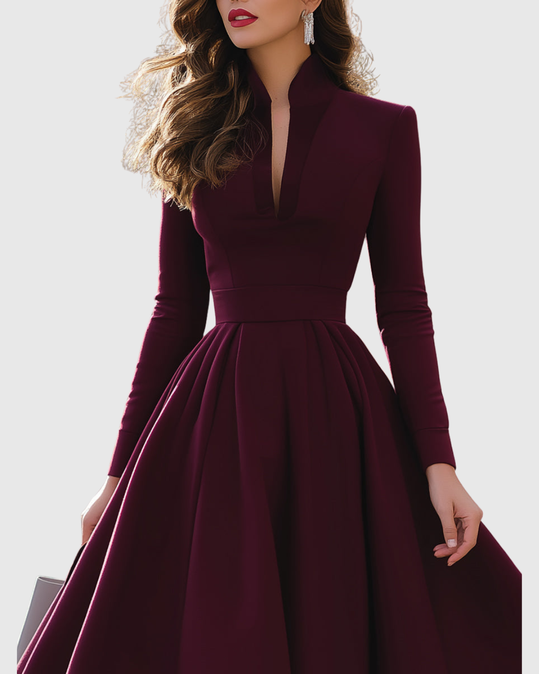 Avelina V-Neck Midi Dress