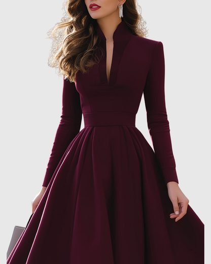 Avelina V-Neck Midi Dress