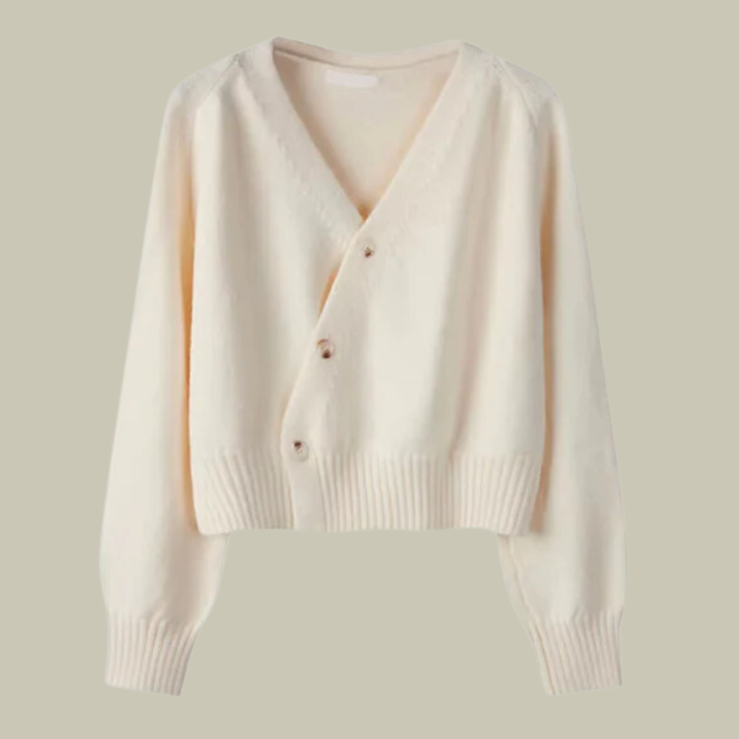Maren Women's V Neck Button Front Knit Cardigan