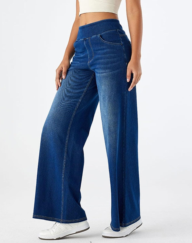 Evie Women's High Waisted Wide Leg Jeans