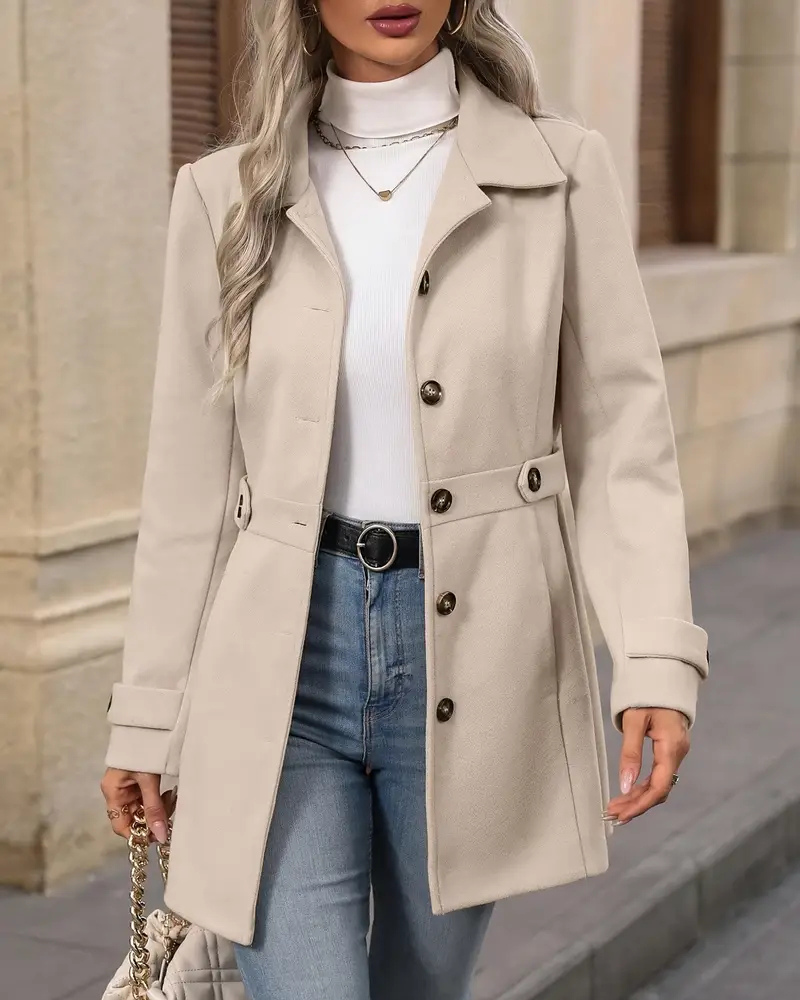 Elara Women's Tailored Double Breasted Coat