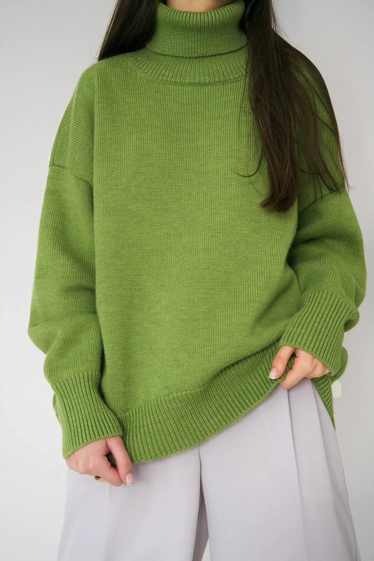 Sloane Knitted Turtleneck Sweater with Relaxed Fit