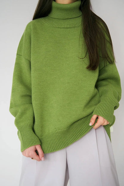 Sloane Knitted Turtleneck Sweater with Relaxed Fit