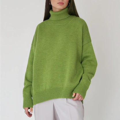 Sloane Knitted Turtleneck Sweater with Relaxed Fit