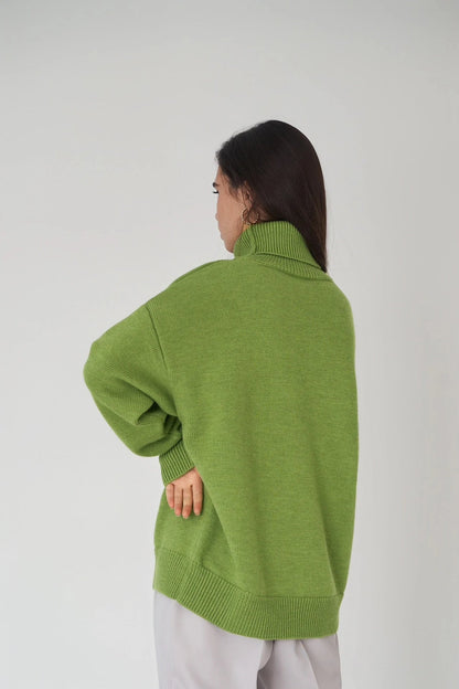 Sloane Knitted Turtleneck Sweater with Relaxed Fit