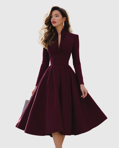 Avelina V-Neck Midi Dress