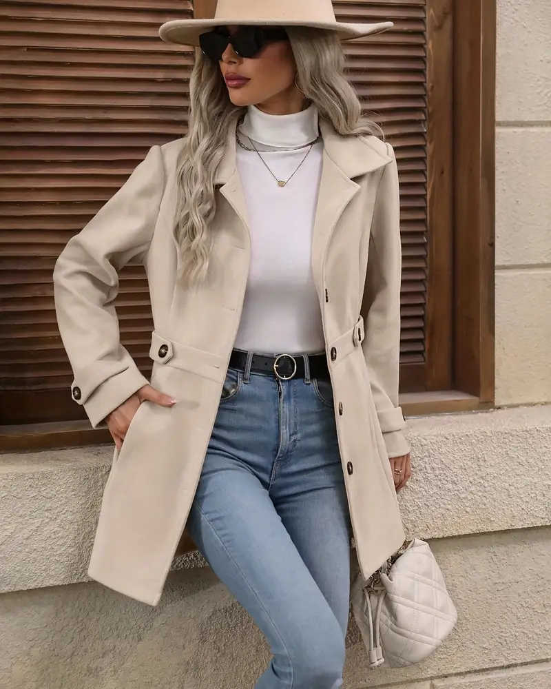 Elara Women's Tailored Double Breasted Coat
