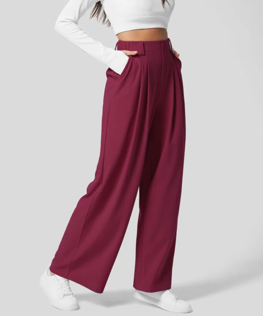 Aria High Waisted Wide Leg Trousers