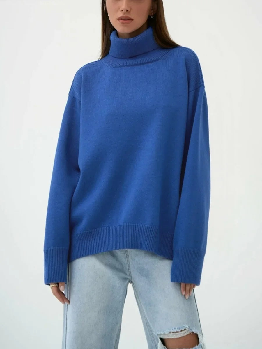 Sloane Knitted Turtleneck Sweater with Relaxed Fit