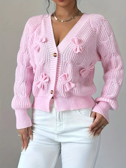 Belle Elegant Bow Knit Cardigan