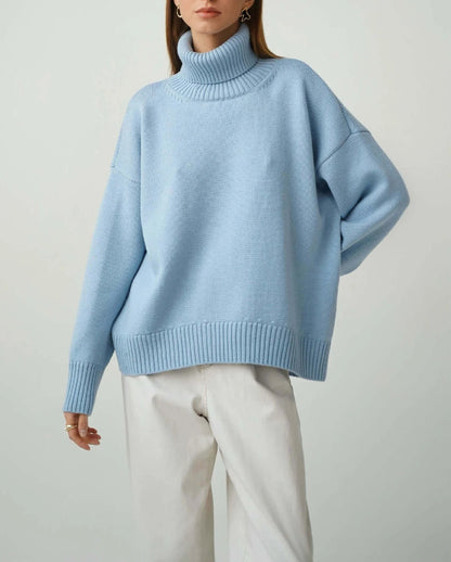 Sloane Knitted Turtleneck Sweater with Relaxed Fit