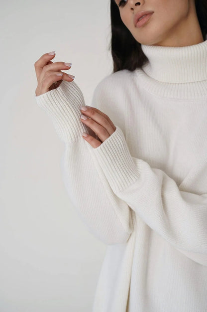 Sloane Knitted Turtleneck Sweater with Relaxed Fit