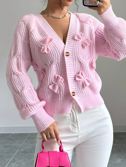 Belle Elegant Bow Knit Cardigan