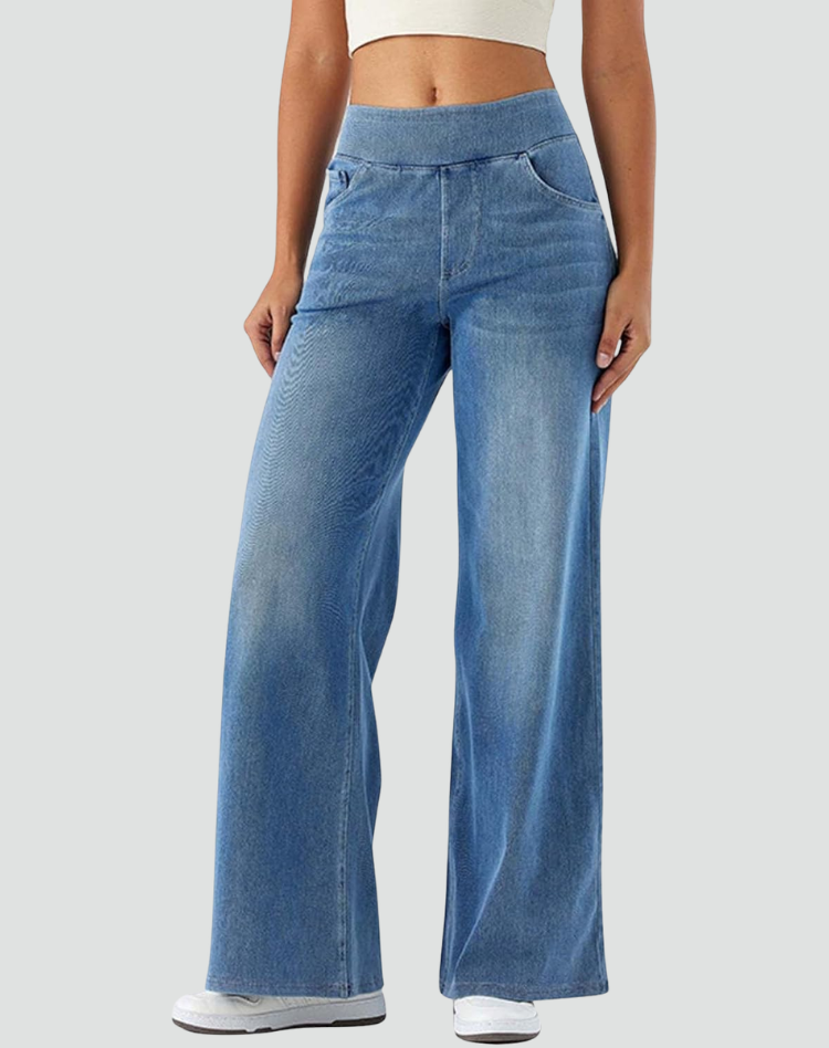 Evie Women's High Waisted Wide Leg Jeans