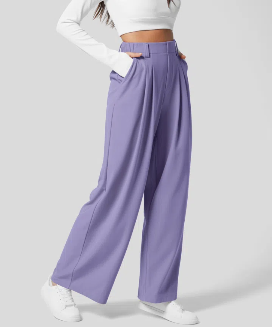 Aria High Waisted Wide Leg Trousers