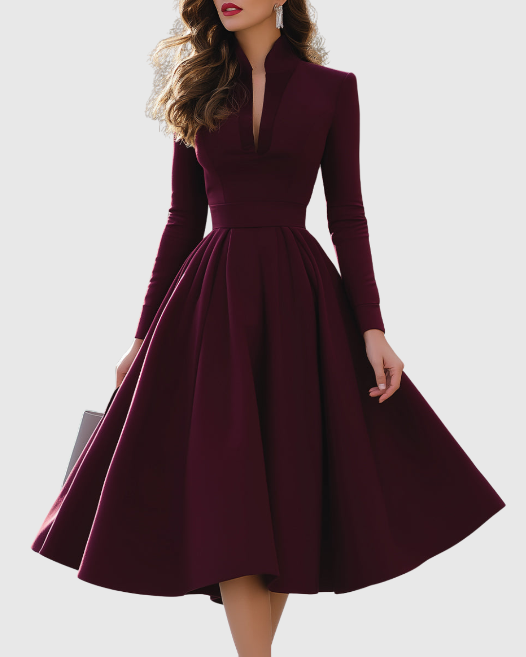 Avelina V-Neck Midi Dress