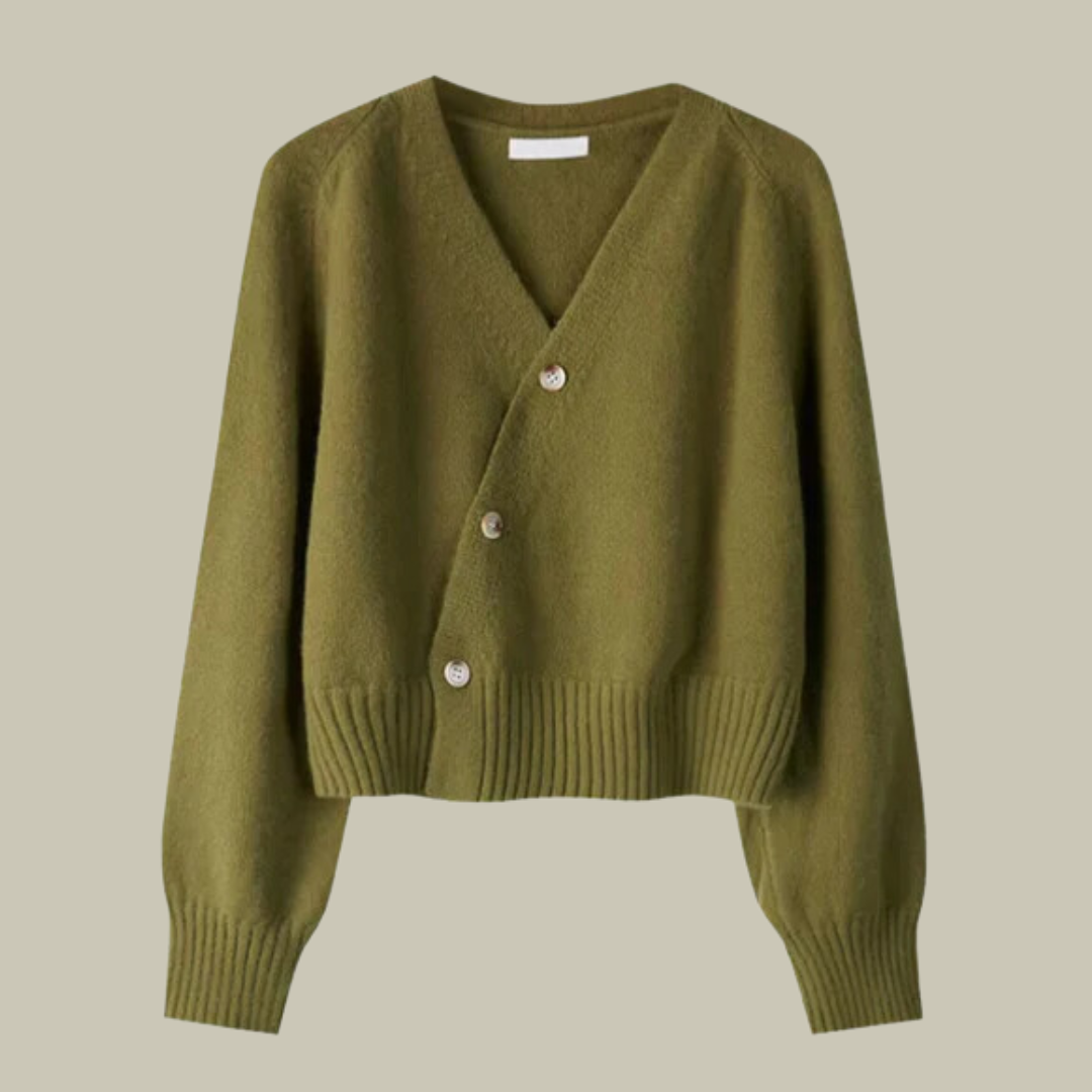 Maren Women's V Neck Button Front Knit Cardigan