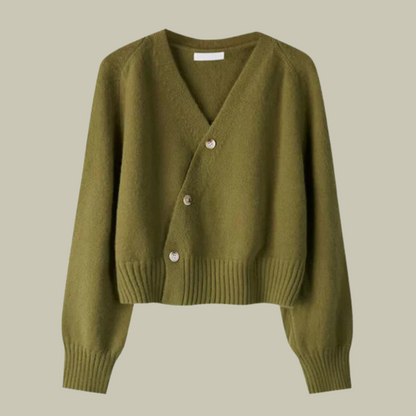 Maren Women's V Neck Button Front Knit Cardigan