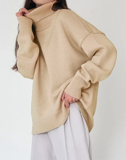 Sloane Knitted Turtleneck Sweater with Relaxed Fit