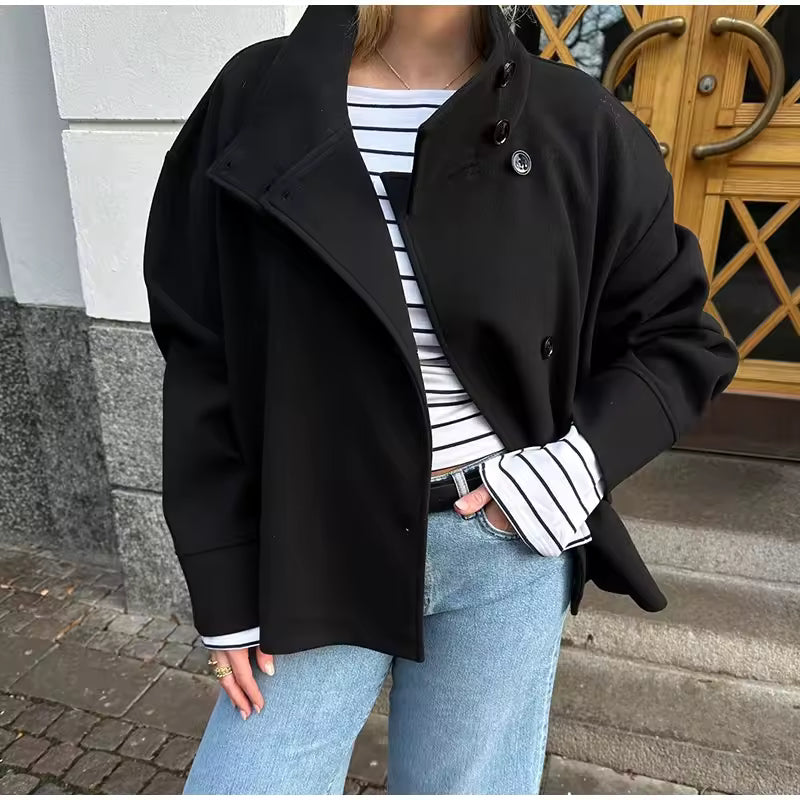 Elise Women's Oversized Double Breasted Jacket