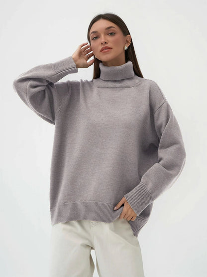 Sloane Knitted Turtleneck Sweater with Relaxed Fit