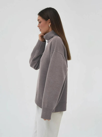 Sloane Knitted Turtleneck Sweater with Relaxed Fit