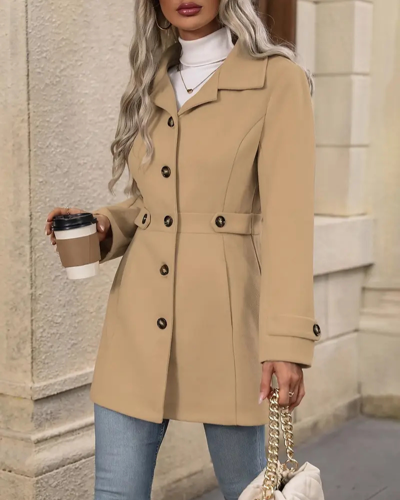 Elara Women's Tailored Double Breasted Coat