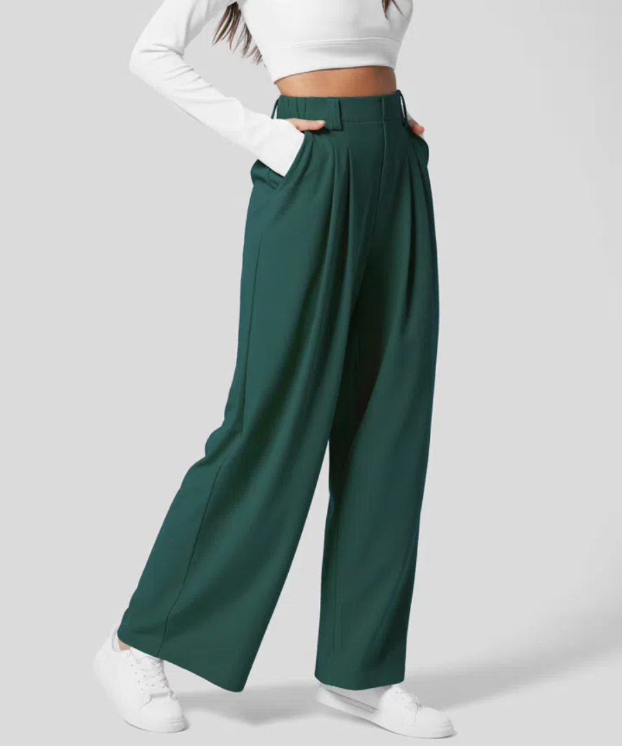 Aria High Waisted Wide Leg Trousers