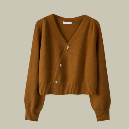 Maren Women's V Neck Button Front Knit Cardigan