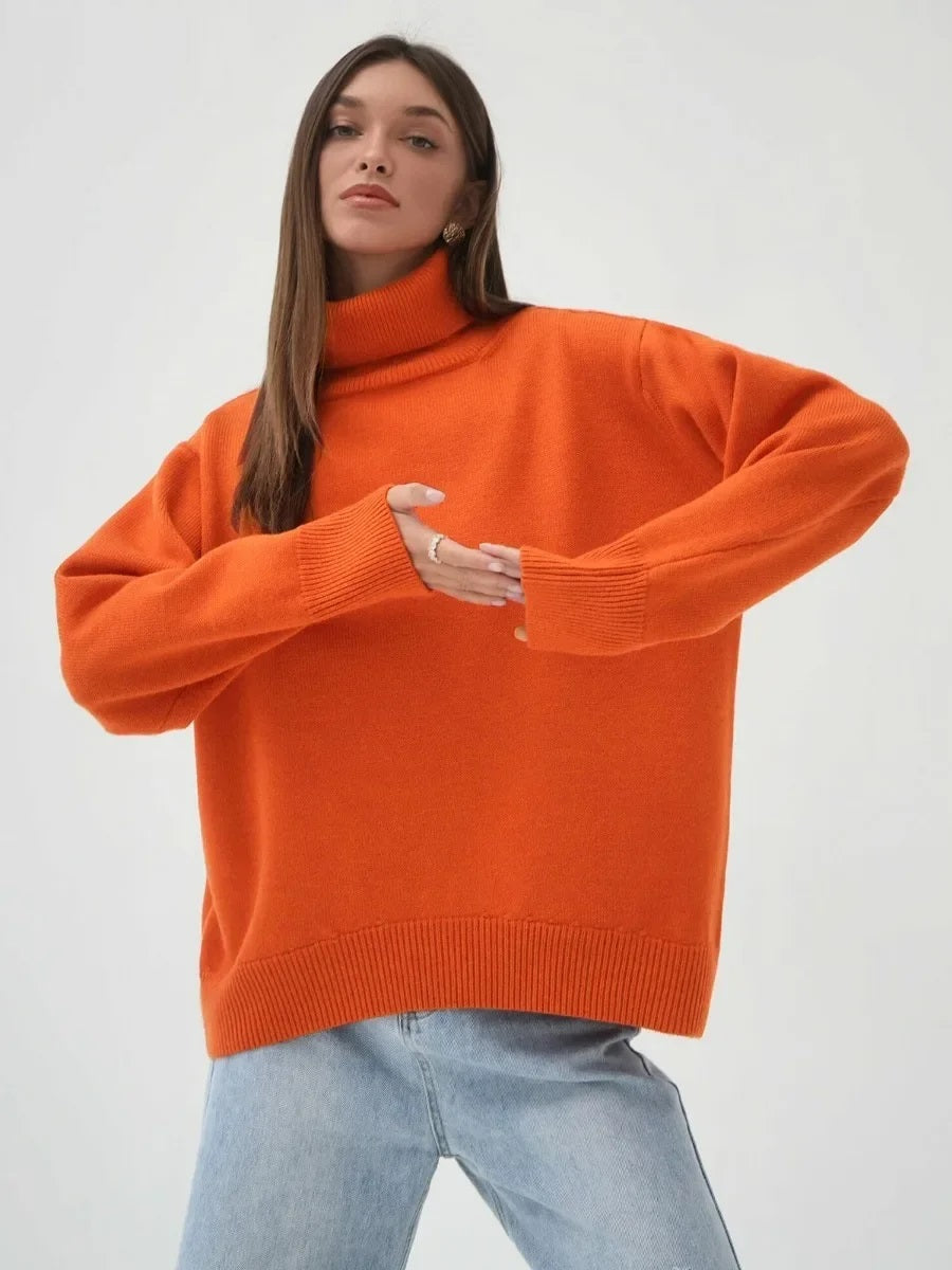Sloane Knitted Turtleneck Sweater with Relaxed Fit