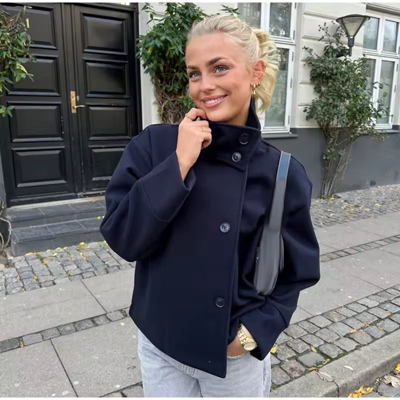 Elise Women's Oversized Double Breasted Jacket