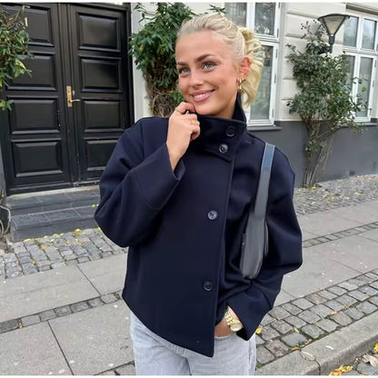 Elise Women's Oversized Double Breasted Jacket